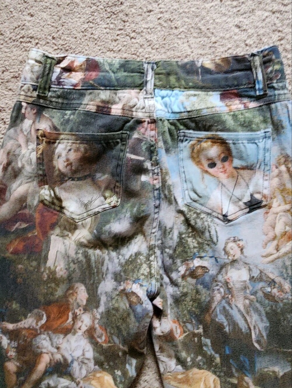 Current Mood DaVinci Demons Renaissance Painting Straight Leg Jean Pant Med - Picture 4 of 7